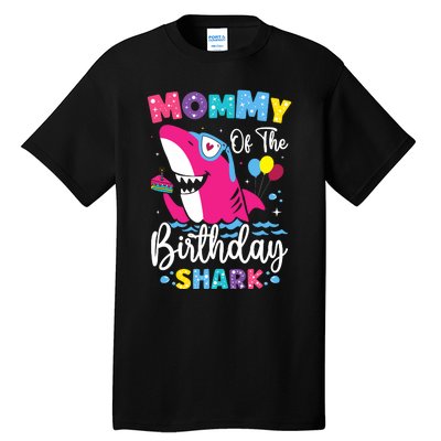 Mommy Of The Shark Birthday Mom Matching Family Tall T-Shirt