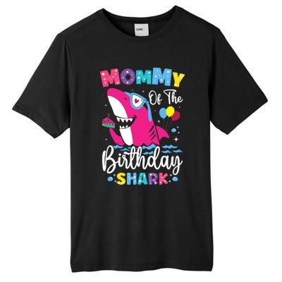 Mommy Of The Shark Birthday Mom Matching Family Tall Fusion ChromaSoft Performance T-Shirt