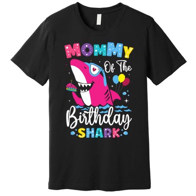 Mommy Of The Shark Birthday Mom Matching Family Premium T-Shirt