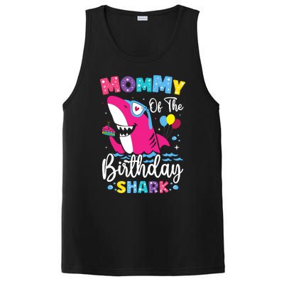 Mommy Of The Shark Birthday Mom Matching Family PosiCharge Competitor Tank