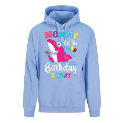 Mommy Of The Shark Birthday Mom Matching Family Unisex Surf Hoodie