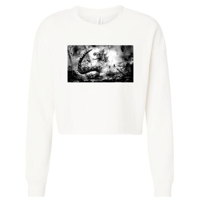 Minus One Tokyo Destruction Cropped Pullover Crew