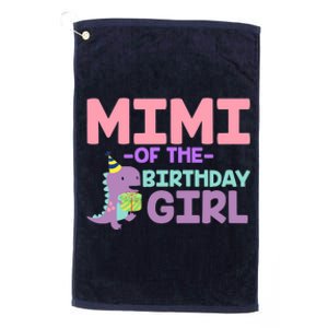 Mimi Of The Birthday For Girl Saurus Rex Dinosaur Party Premium Platinum Collection Golf Towel