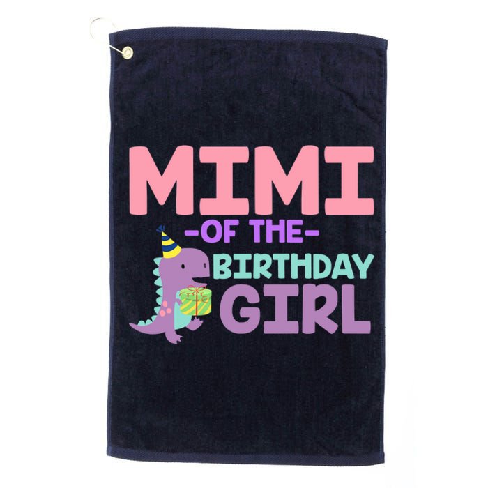 Mimi Of The Birthday For Girl Saurus Rex Dinosaur Party Premium Platinum Collection Golf Towel