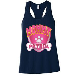 Mommy Of The Birthday Girl Dog Paw Mom Matching Women's Racerback Tank