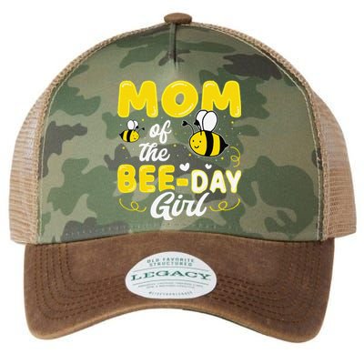 Mom Of The Bee Day Girl Hive Party Matching Birthday Sweet Legacy Tie Dye Trucker Hat