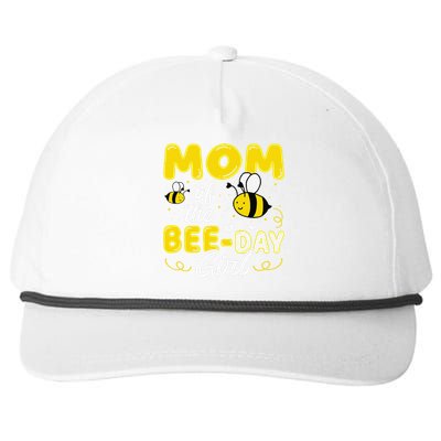 Mom Of The Bee Day Girl Hive Party Matching Birthday Sweet Snapback Five-Panel Rope Hat