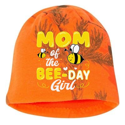 Mom Of The Bee Day Girl Hive Party Matching Birthday Sweet Kati - Camo Knit Beanie