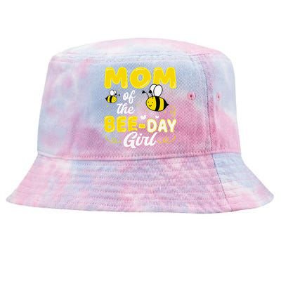 Mom Of The Bee Day Girl Hive Party Matching Birthday Sweet Tie-Dyed Bucket Hat