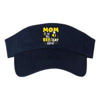 Mom Of The Bee Day Girl Hive Party Matching Birthday Sweet Valucap Bio-Washed Visor