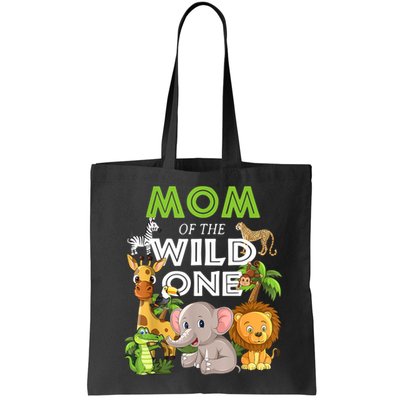 Mom Of The Wild One Zoo Birthday Safari Jungle Animal Bag