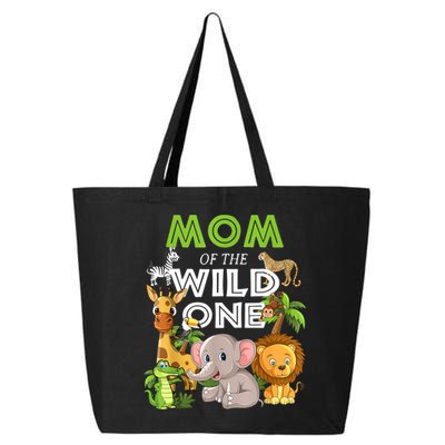 Mom Of The Wild One Zoo Birthday Safari Jungle Animal 25L Jumbo Tote
