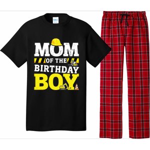 Mom Of The Birthday Boy Matching Family Construction Party Pajama Set