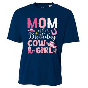 Mom Of The Birthday Cowgirl Rodeo Party Bday Girl Party Cooling Performance Crew T-Shirt