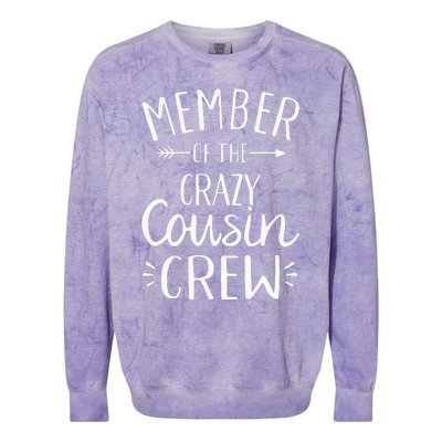 Member of the crazy cousin crew Colorblast Crewneck Sweatshirt