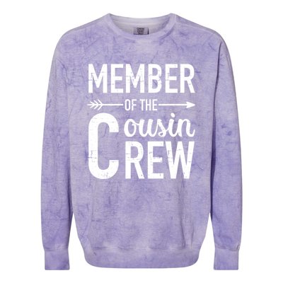 Member Of The Cousin Crew Gift Colorblast Crewneck Sweatshirt