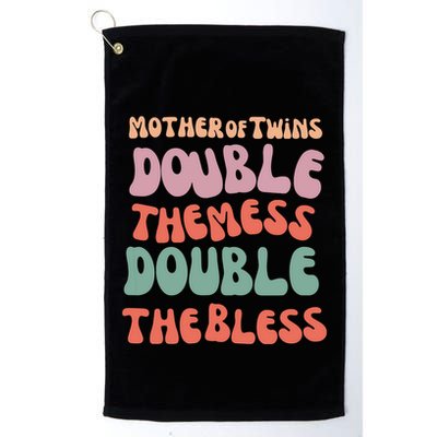 Mother Of Twins Double The Mess Double The Bless Funny Golf Towel
