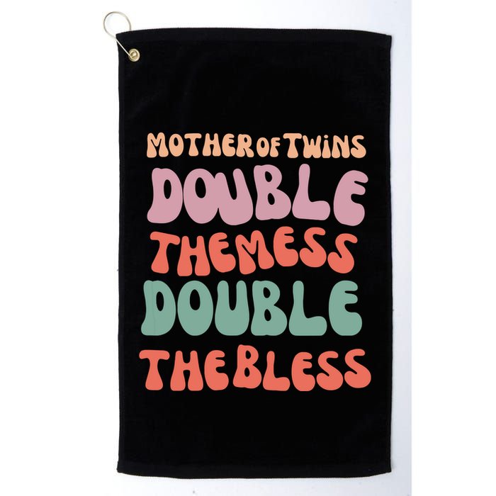 Mother Of Twins Double The Mess Double The Bless Funny Golf Towel