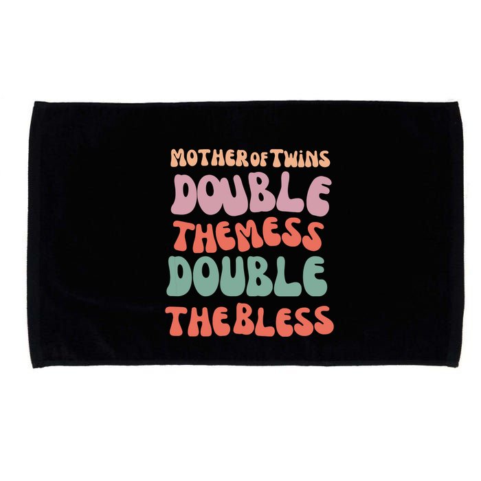 Mother Of Twins Double The Mess Double The Bless Funny Microfiber Hand Towel