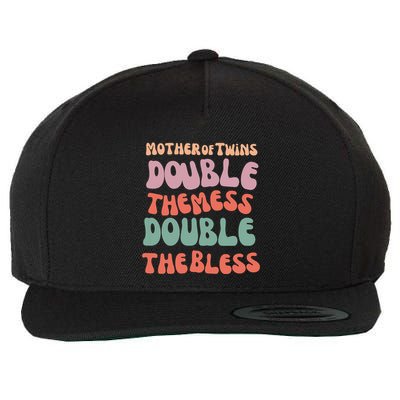 Mother Of Twins Double The Mess Double The Bless Funny Wool Snapback Cap