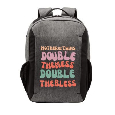 Mother Of Twins Double The Mess Double The Bless Funny Vector Backpack