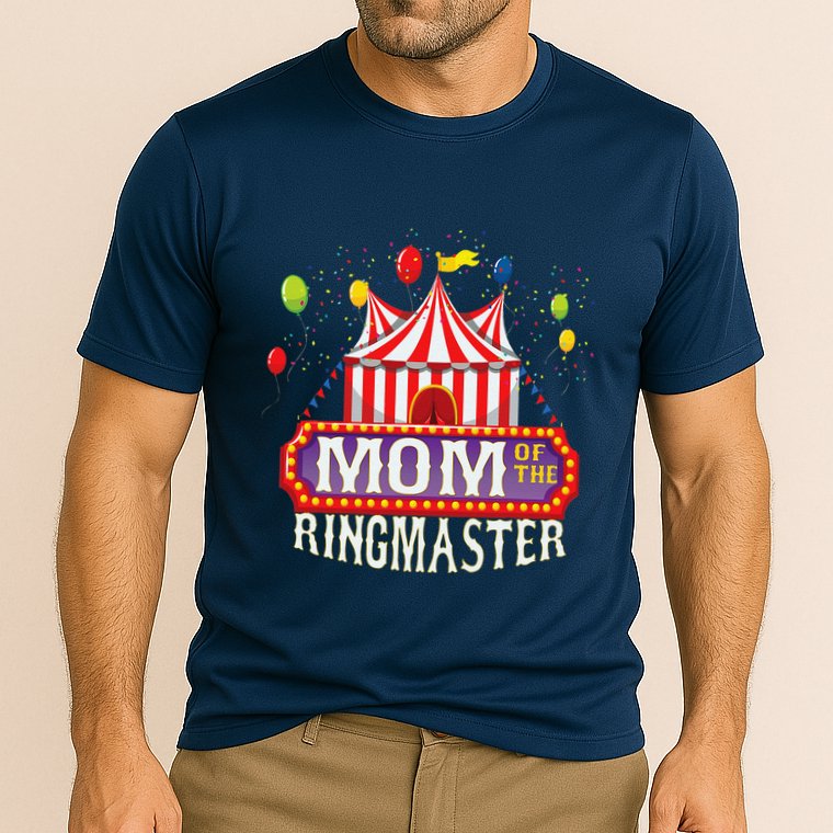 Mom Of The Birthday Ringmaster Circus Party Bday Cooling Performance Crew T-Shirt