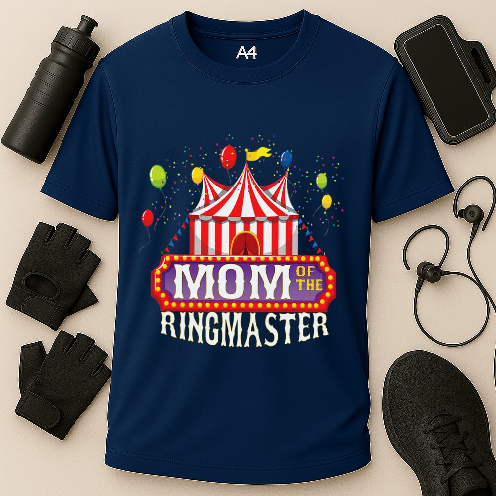 Mom Of The Birthday Ringmaster Circus Party Bday Cooling Performance Crew T-Shirt