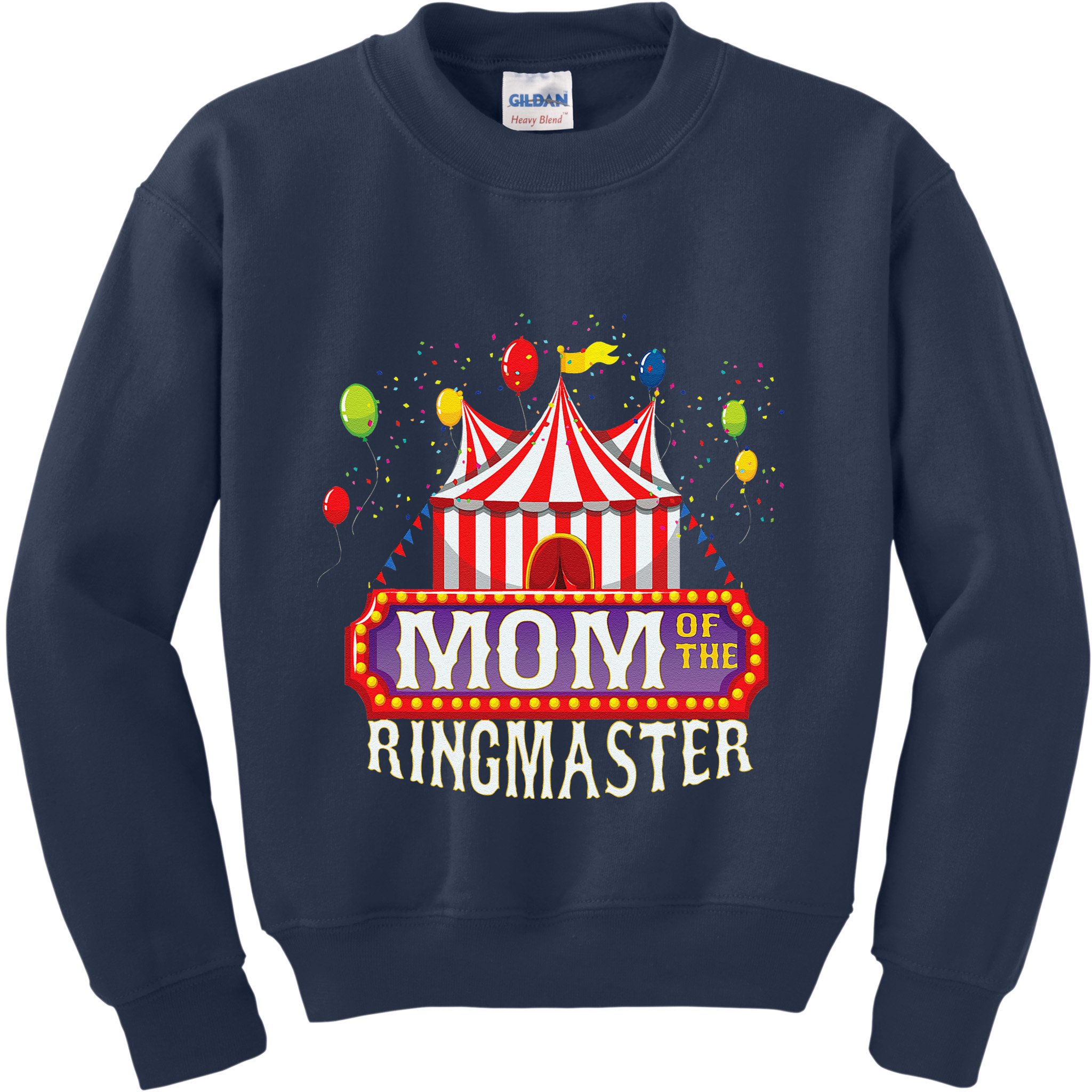 Mom Of The Birthday Ringmaster Circus Party Bday Kids Sweatshirt