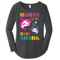 Mommy Of The Baby Birthday Shark Mommy Shark Mother's Day Women's Perfect Tri Tunic Long Sleeve Shirt