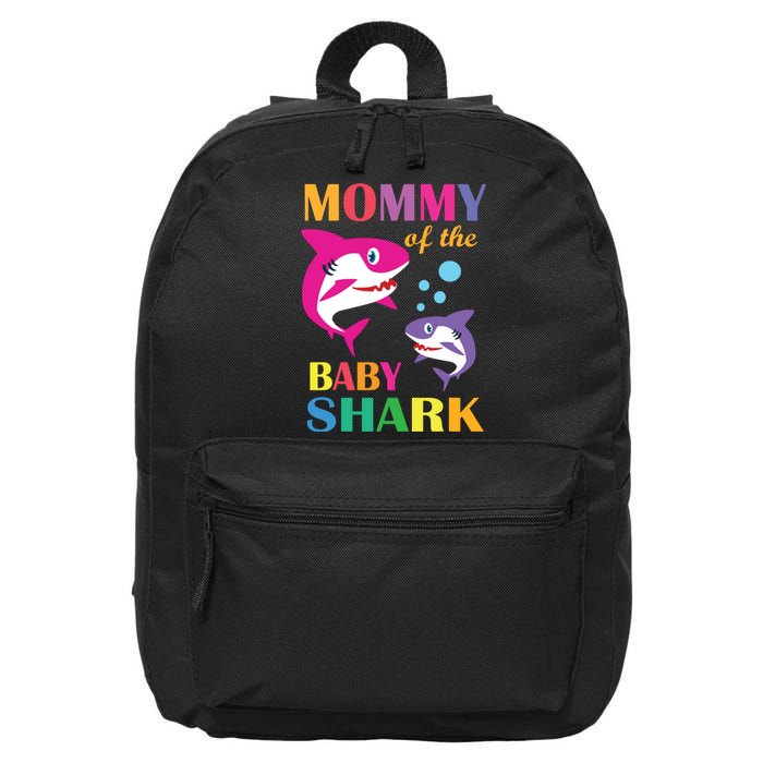 Mommy Of The Baby Birthday Shark Mommy Shark Mother's Day 16 in Basic Backpack