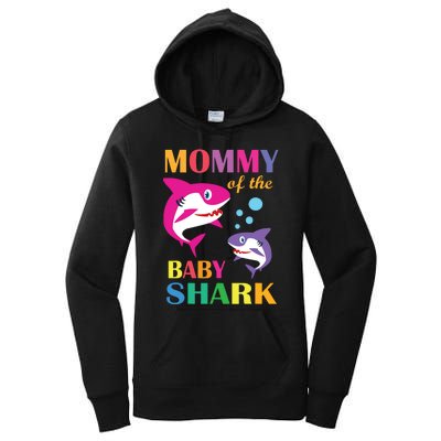 Mommy Of The Baby Birthday Shark Mommy Shark Mother's Day Women's Pullover Hoodie