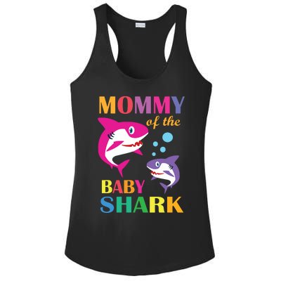 Mommy Of The Baby Birthday Shark Mommy Shark Mother's Day Ladies PosiCharge Competitor Racerback Tank