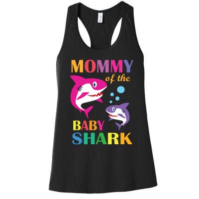 Mommy Of The Baby Birthday Shark Mommy Shark Mother's Day Women's Racerback Tank