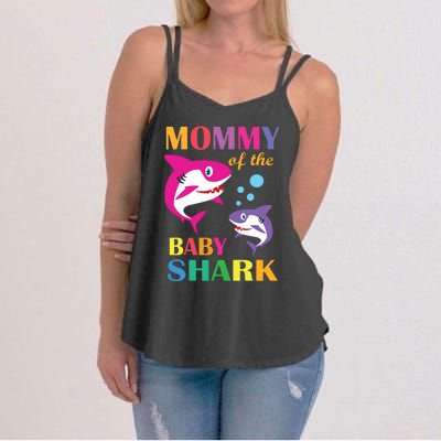 Mommy Of The Baby Birthday Shark Mommy Shark Mother's Day Women's Strappy Tank