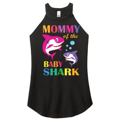 Mommy Of The Baby Birthday Shark Mommy Shark Mother's Day Women’s Perfect Tri Rocker Tank