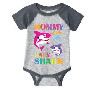 Mommy Of The Baby Birthday Shark Mommy Shark Mother's Day Infant Baby Jersey Bodysuit