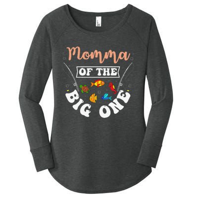 Momma Of The Big One Fishing Birthday Party Bday Celebration Women's Perfect Tri Tunic Long Sleeve Shirt