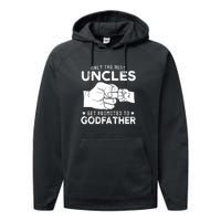 Mens Only The Best Uncles Get Promoted To Godfather Performance Fleece Hoodie