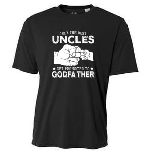 Mens Only The Best Uncles Get Promoted To Godfather Cooling Performance Crew T-Shirt