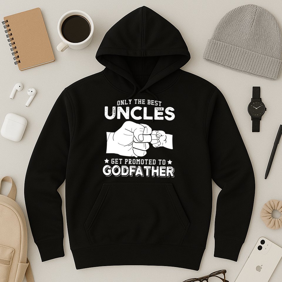 Mens Only The Best Uncles Get Promoted To Godfather Hoodie