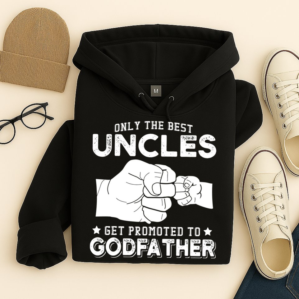 Mens Only The Best Uncles Get Promoted To Godfather Hoodie