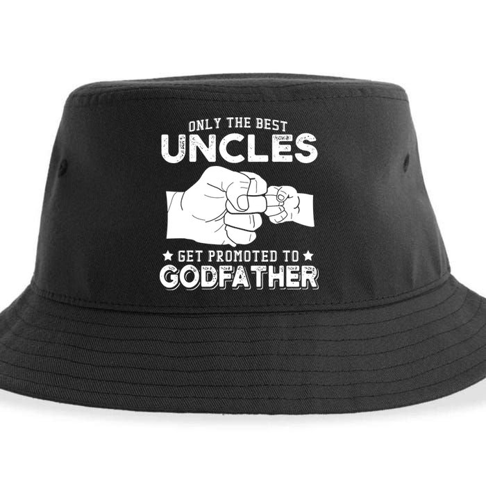 Mens Only The Best Uncles Get Promoted To Godfather Sustainable Bucket Hat