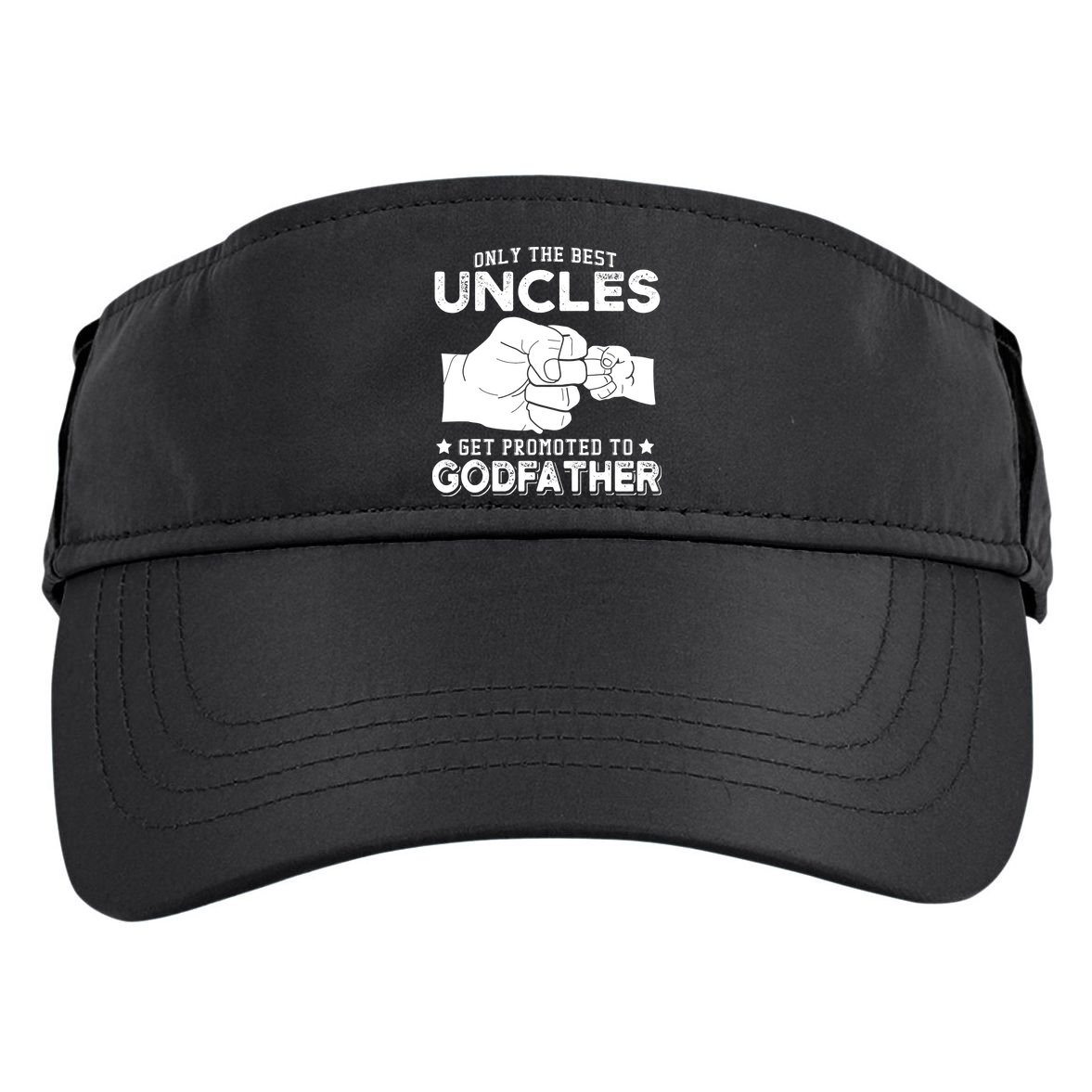 Mens Only The Best Uncles Get Promoted To Godfather Adult Drive Performance Visor