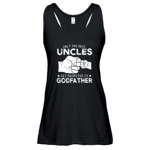 Mens Only The Best Uncles Get Promoted To Godfather Ladies Essential Flowy Tank