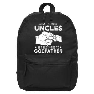 Mens Only The Best Uncles Get Promoted To Godfather 16 in Basic Backpack