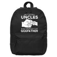 Mens Only The Best Uncles Get Promoted To Godfather 16 in Basic Backpack