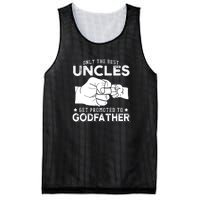 Mens Only The Best Uncles Get Promoted To Godfather Mesh Reversible Basketball Jersey Tank