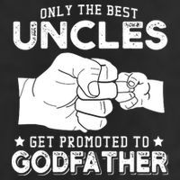 Mens Only The Best Uncles Get Promoted To Godfather Large Microfiber Waffle Golf Towel