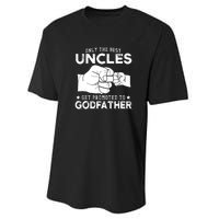 Mens Only The Best Uncles Get Promoted To Godfather Performance Sprint T-Shirt