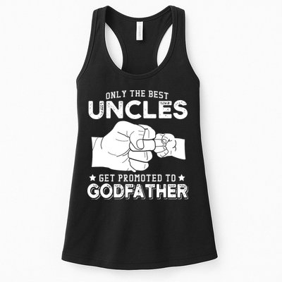 Mens Only The Best Uncles Get Promoted To Godfather Womens Tank Top